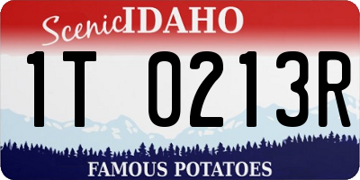 ID license plate 1T0213R