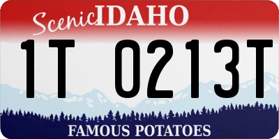 ID license plate 1T0213T