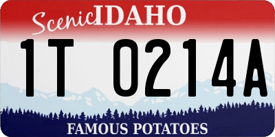 ID license plate 1T0214A