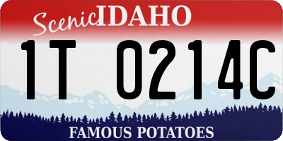 ID license plate 1T0214C