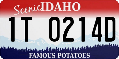 ID license plate 1T0214D