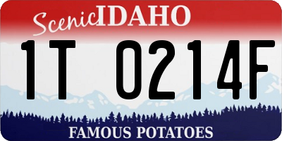 ID license plate 1T0214F