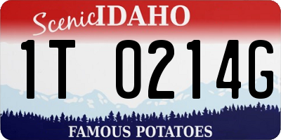 ID license plate 1T0214G