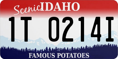 ID license plate 1T0214I