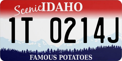 ID license plate 1T0214J