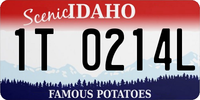 ID license plate 1T0214L