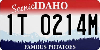 ID license plate 1T0214M