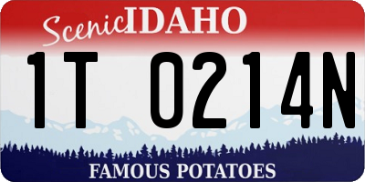 ID license plate 1T0214N