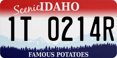 ID license plate 1T0214R