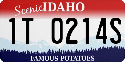 ID license plate 1T0214S