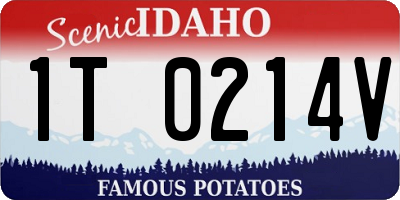 ID license plate 1T0214V