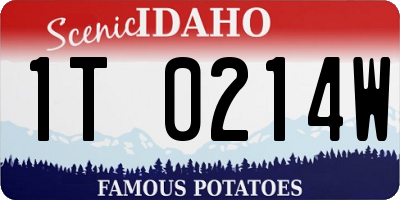 ID license plate 1T0214W