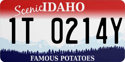 ID license plate 1T0214Y
