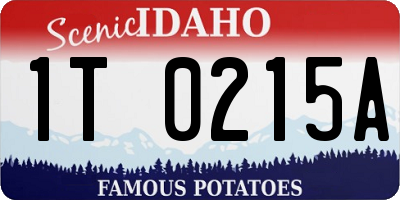 ID license plate 1T0215A