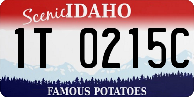 ID license plate 1T0215C