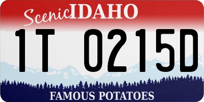 ID license plate 1T0215D