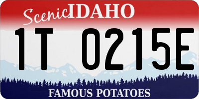 ID license plate 1T0215E
