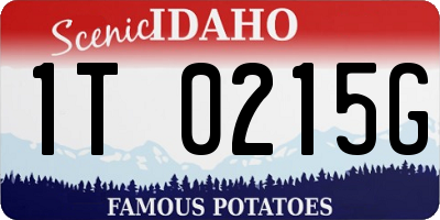 ID license plate 1T0215G
