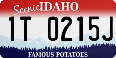 ID license plate 1T0215J