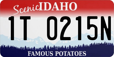 ID license plate 1T0215N