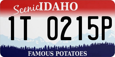 ID license plate 1T0215P