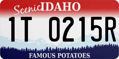 ID license plate 1T0215R