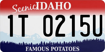 ID license plate 1T0215U