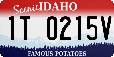 ID license plate 1T0215V