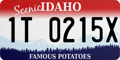 ID license plate 1T0215X
