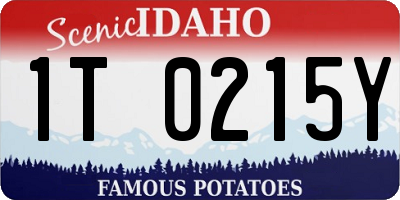 ID license plate 1T0215Y