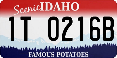 ID license plate 1T0216B