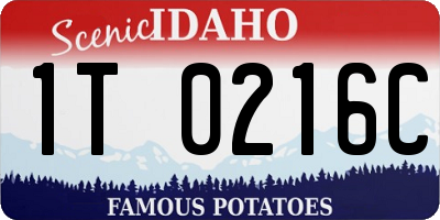 ID license plate 1T0216C
