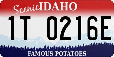 ID license plate 1T0216E