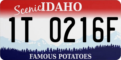ID license plate 1T0216F
