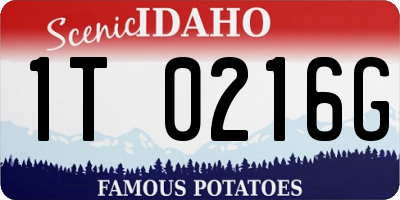 ID license plate 1T0216G