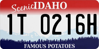 ID license plate 1T0216H