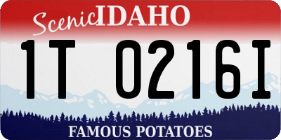 ID license plate 1T0216I