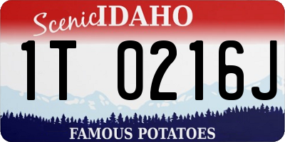ID license plate 1T0216J