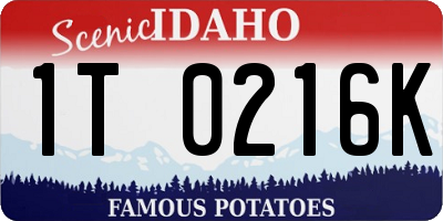 ID license plate 1T0216K