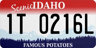 ID license plate 1T0216L