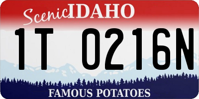 ID license plate 1T0216N