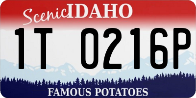 ID license plate 1T0216P