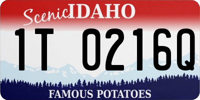 ID license plate 1T0216Q