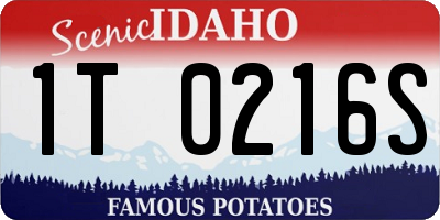 ID license plate 1T0216S