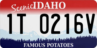 ID license plate 1T0216V