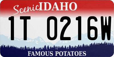 ID license plate 1T0216W