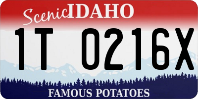 ID license plate 1T0216X