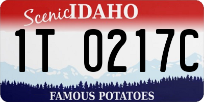 ID license plate 1T0217C
