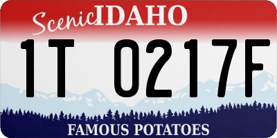 ID license plate 1T0217F