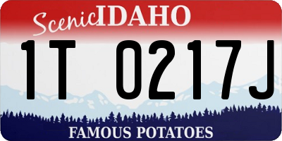 ID license plate 1T0217J